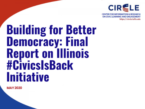 Cover of Illinois high school civics report